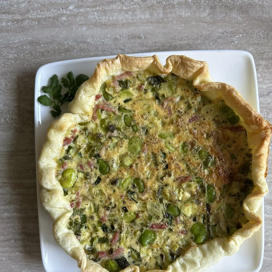 Quiche poireaux fèves
