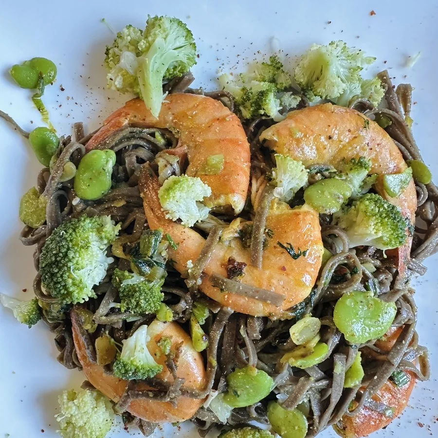 Soba crevettes brocoli